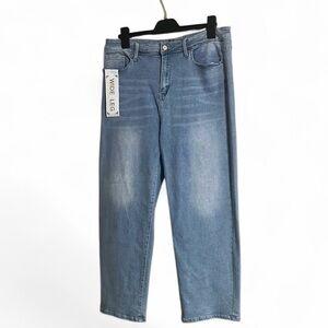 Sky Jeans Original Denim Sz 18 Stretchy Wide Leg Light Blue Comfort Wear